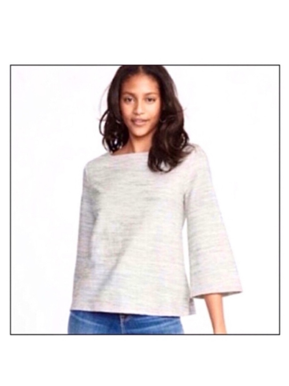 Old Navy Textured Boatneck Top with Bell Sleeves
